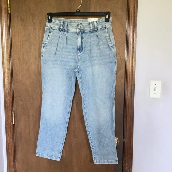 Sonoma jean pleated front relaxed high rise straight leg jean retro 12 16 18 - Picture 9 of 17